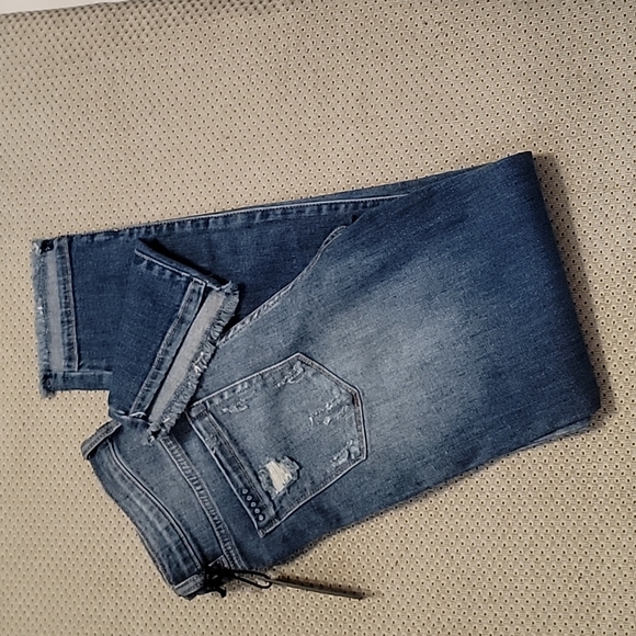 NWT BLANK NYC "Madison" Distressed High-Rise Crop Jeans Size:28 - Picture 2 of 12